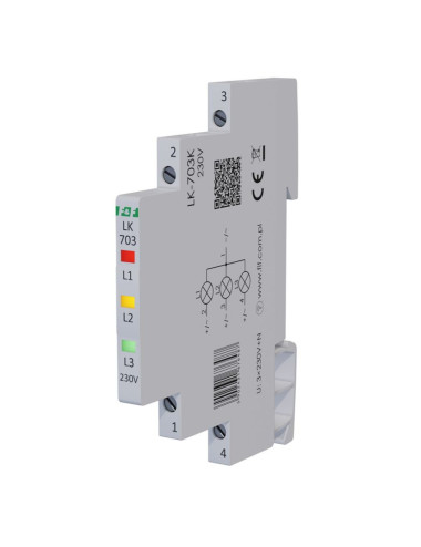 LAMPKA SYGNALIZACYJNA 3P SLIM LED CZERWONY, ŻÓŁTY, ZIEL