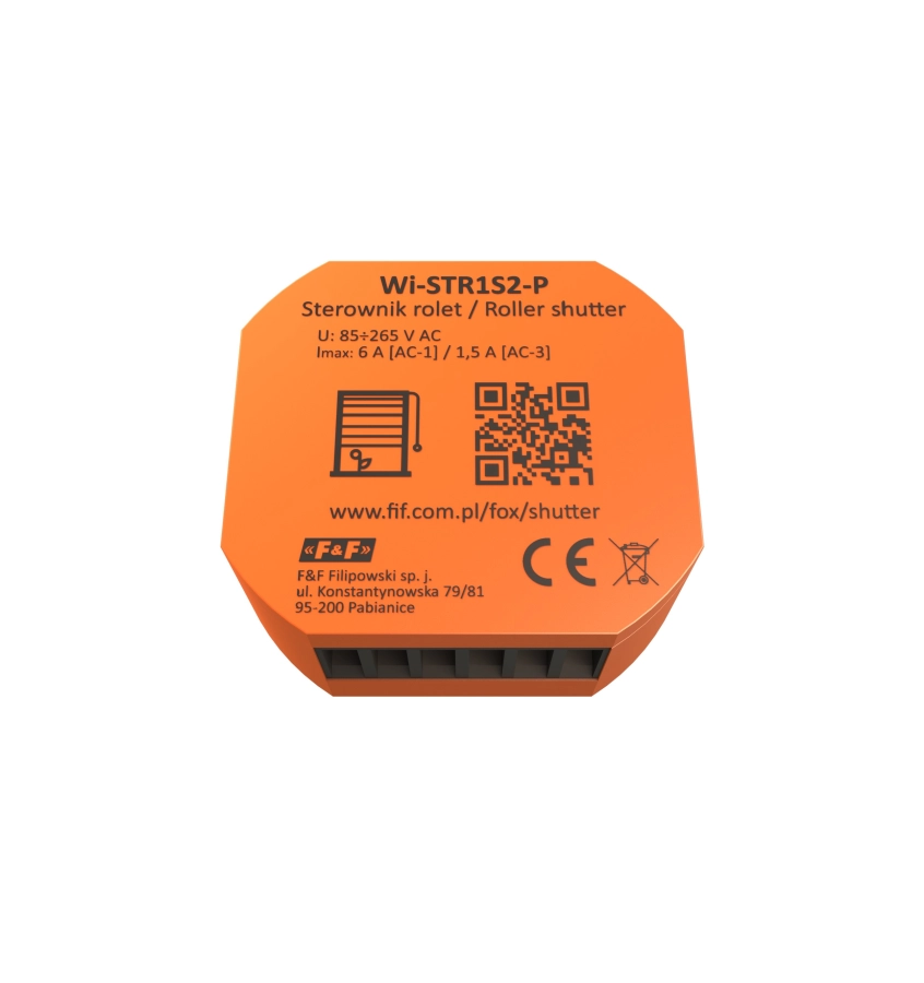 STEROWNIK ROLET WI-FI 230V F&F WI-STR1S2-P FOX STEROWNIK ROLET WI-FI 230V F&F WI-STR1S2-P FOX