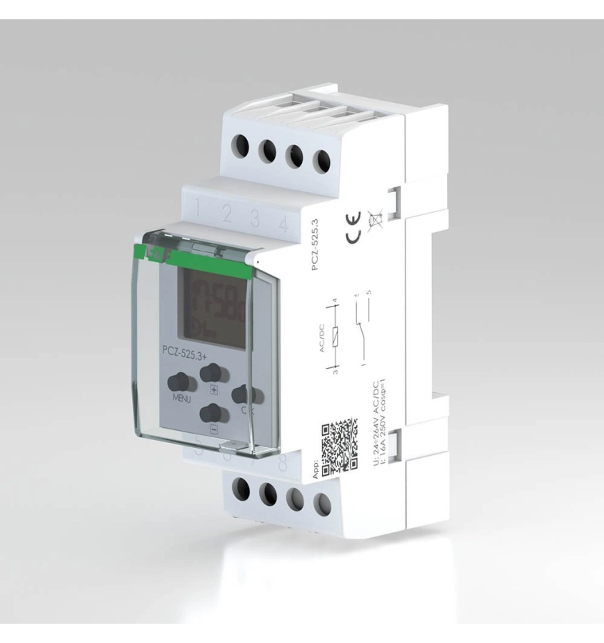 ZEGAR STERUJĄCY ASTRONOMICZNY 1P 24-264VAC-DC 16A JEDNOKANALOWY 1szt. F&F