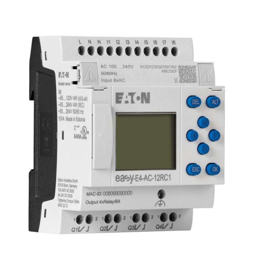 PRZEKAŹNIK PROGRAMOWALNY EASY E4 230VAC-DC 8DI 4DO-R 1szt. EATON