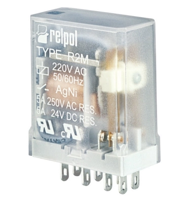 PRZEKAŹNIK ELEKTROMAGNETYCZNY 5A 2P 12V DC 1szt. RELPOL