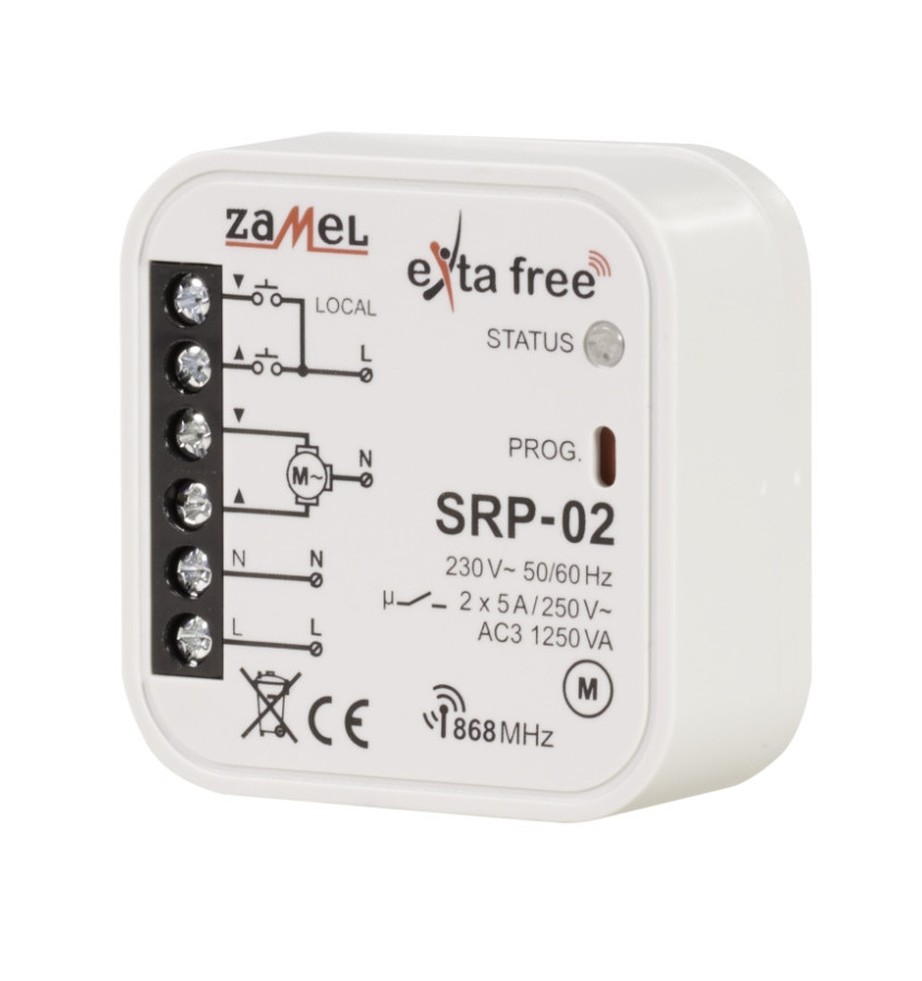 STEROWNIK ROLET DOPUSZKOWY ZAMEL SRP-02 STEROWNIK ROLET DOPUSZKOWY ZAMEL SRP-02
