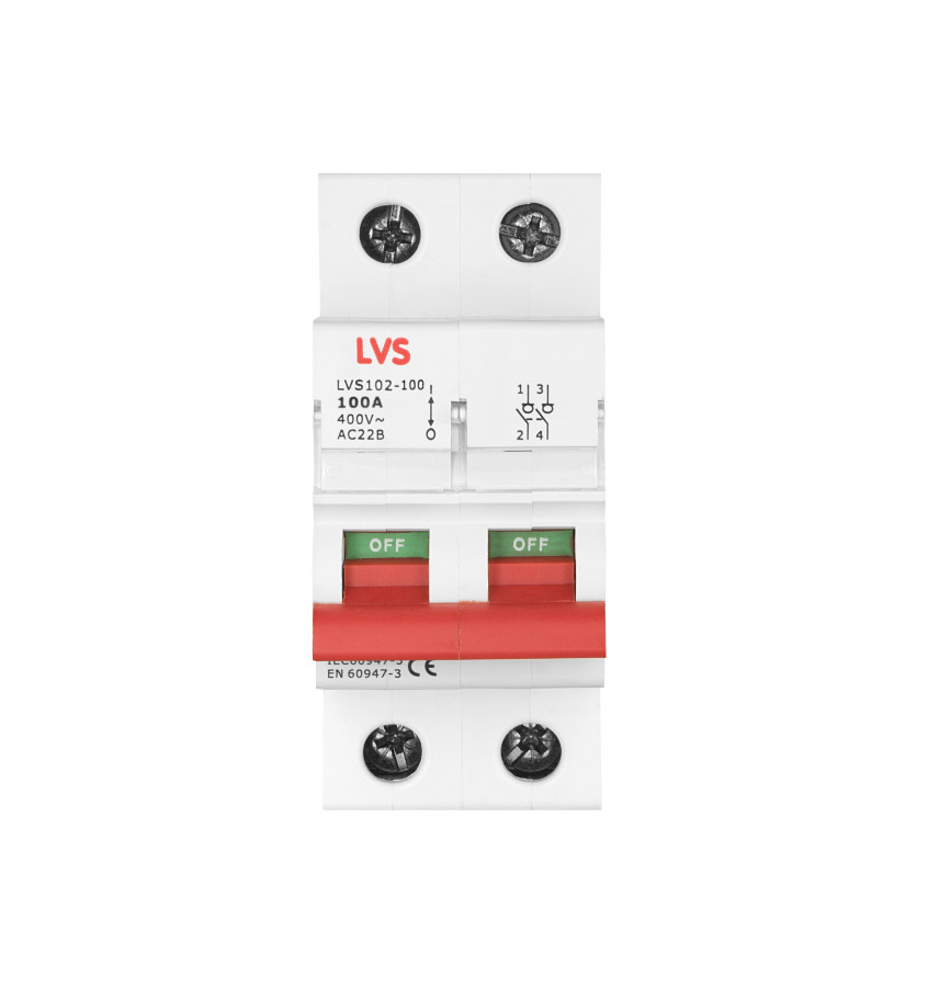 ROZŁĄCZNIK IZOLACYJNY MODUŁOWY 2P 100A 1szt. LVS