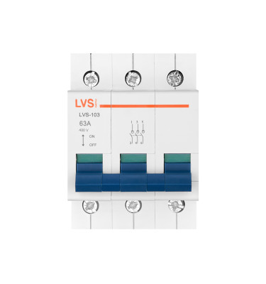 ROZŁĄCZNIK IZOLACYJNY MODUŁOWY 3P 63A 1szt. LVS