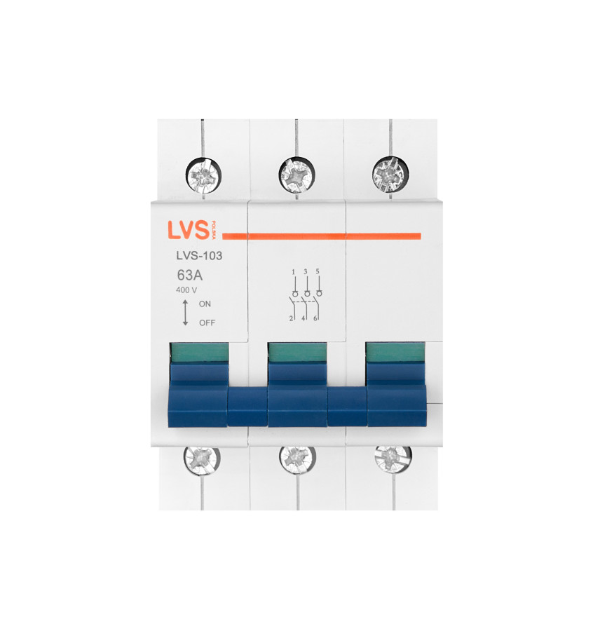 ROZŁĄCZNIK IZOLACYJNY MODUŁOWY 3P 63A 1szt. LVS
