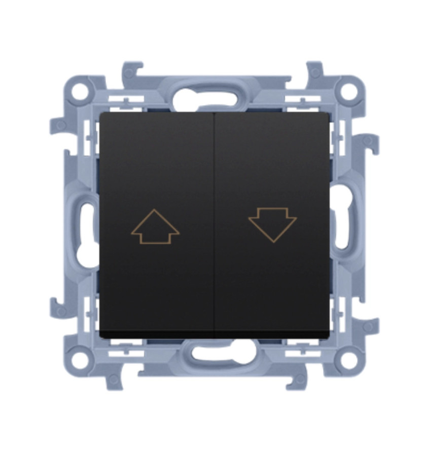 MECHANIZM PRZYCISKU ŻALUZJOWY CZARNY MAT Z KLAWISZEM IP20 1szt. SIMON