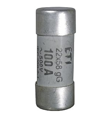 WKŁADKA TOPIKOWA CYLINDRYCZNA ZWŁOCZNA gG 22x58 125A 50