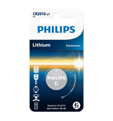 BATERIA SPECJALNA CR2016 3V DC PHILIPS CR2016/01B 3V