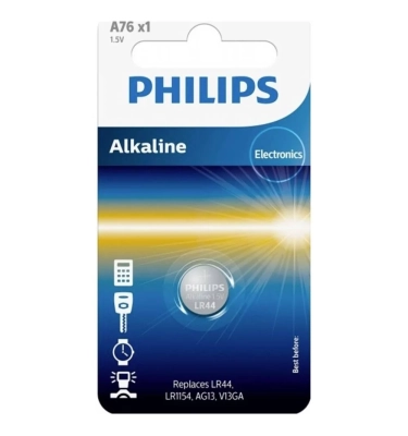 BATERIA SPECJALNA A76/LR44 1,5V DC PHILIPS LR44/A76/01B