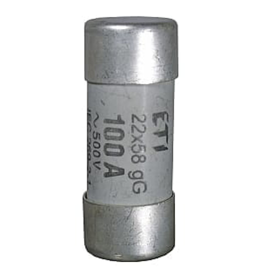 WKŁADKA TOPIKOWA CYLINDRYCZNA ZWŁOCZNA gG 22x58 100A 50