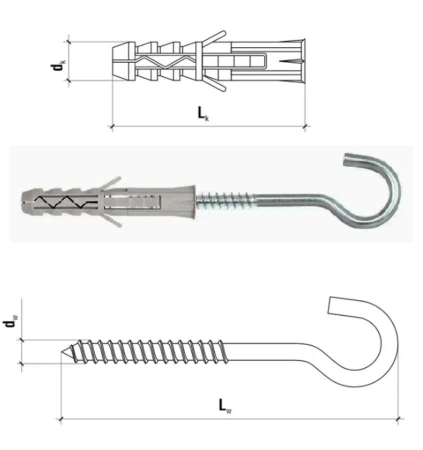 KOŁEK ROZPOROWY Z HAKIEM SUFITOWYM KLIMAS SX-8/WX-8 KOŁEK ROZPOROWY Z HAKIEM SUFITOWYM KLIMAS SX-8/WX-8