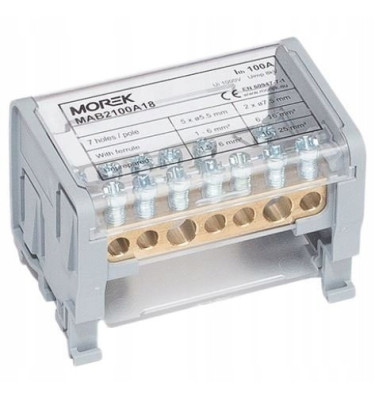 BLOK ROZDZIELCZY 100A 2P 1000V AC/DC MOREK MOBLOCK 2P 1