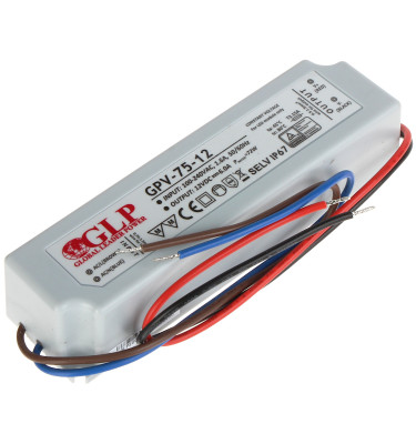 ZASILACZ ELEKTRONICZNY DO LED 12V DC 72W 6A IP67 MPL PO